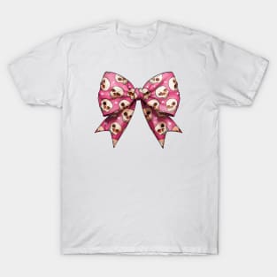 Coquette Ribbon With Cute Skulls T-Shirt